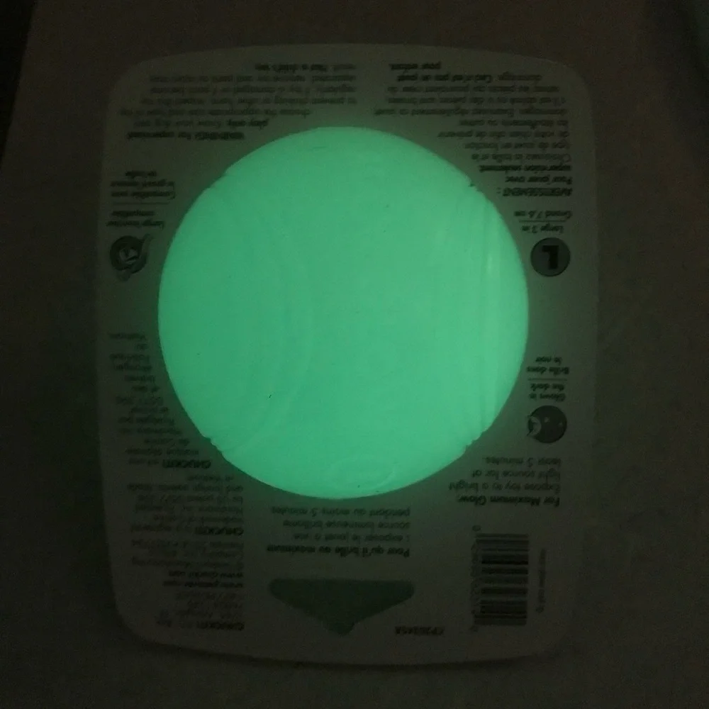 CHUCKIT MAX GLOW DOG BALL. 3” Diameter, Size Large.